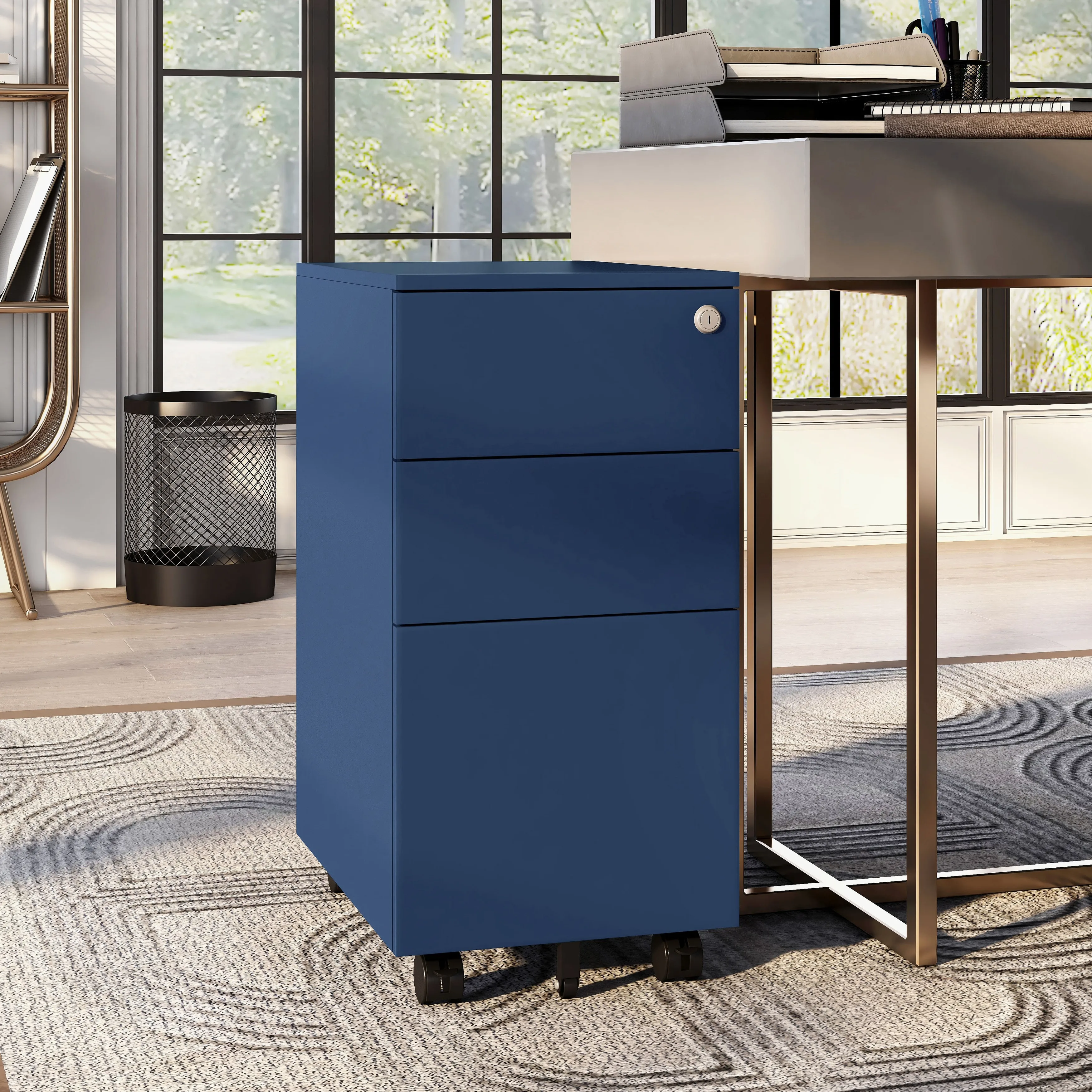 Slim 3 Drawer Mobile Pedestal