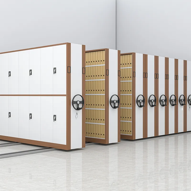 Coffee White Compact Shelving