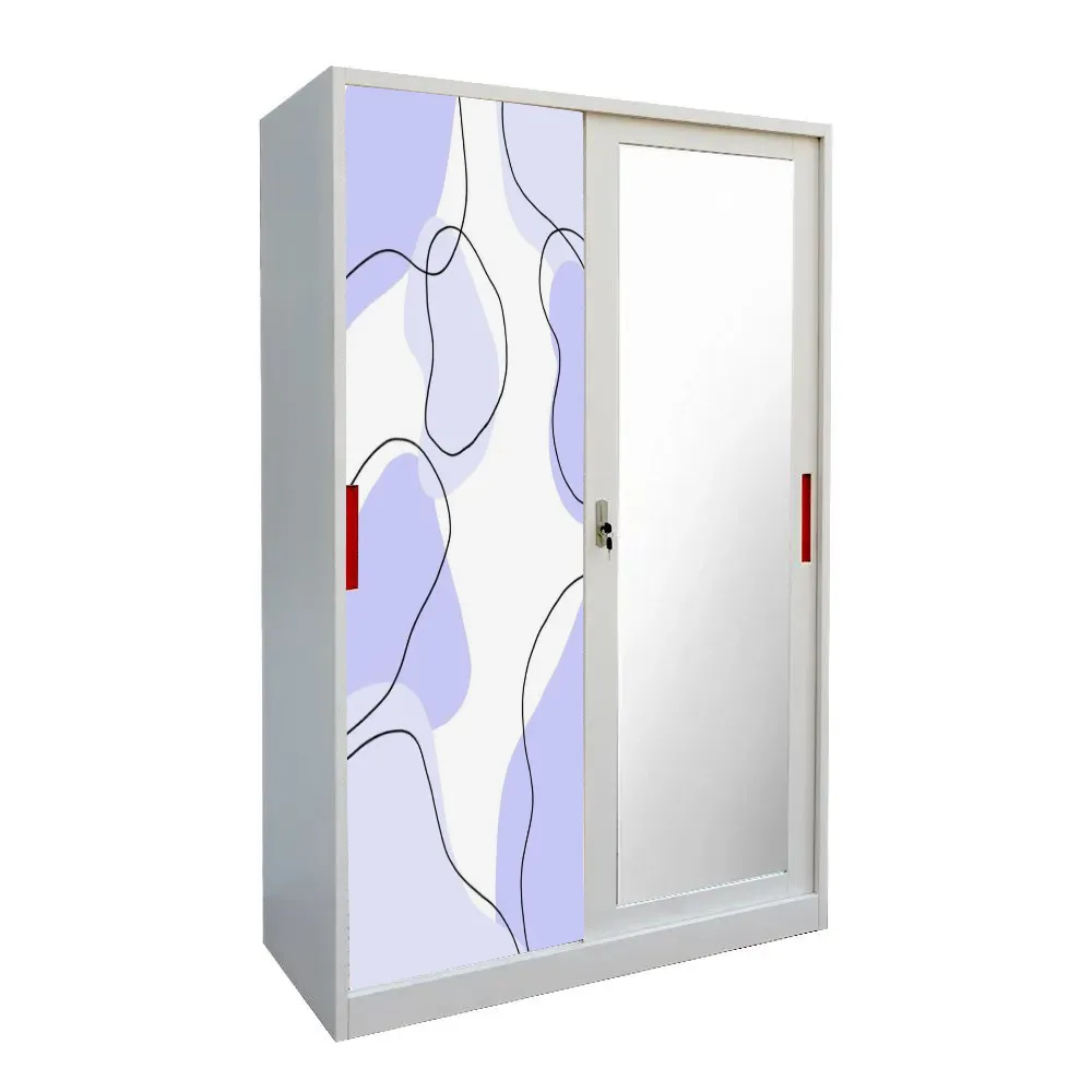 Steel cupboard with mirror